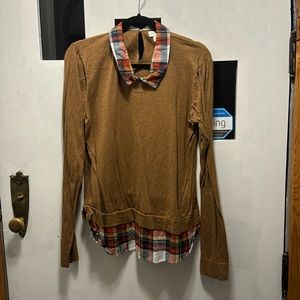 J crew factory shirttail sweater